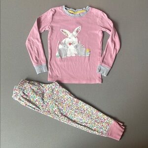 Mini Boden Pink Bunny Pajama Set